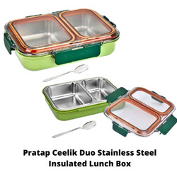 Pratap CEELIK DUO Stainless Steel Insulated Lunch Box
